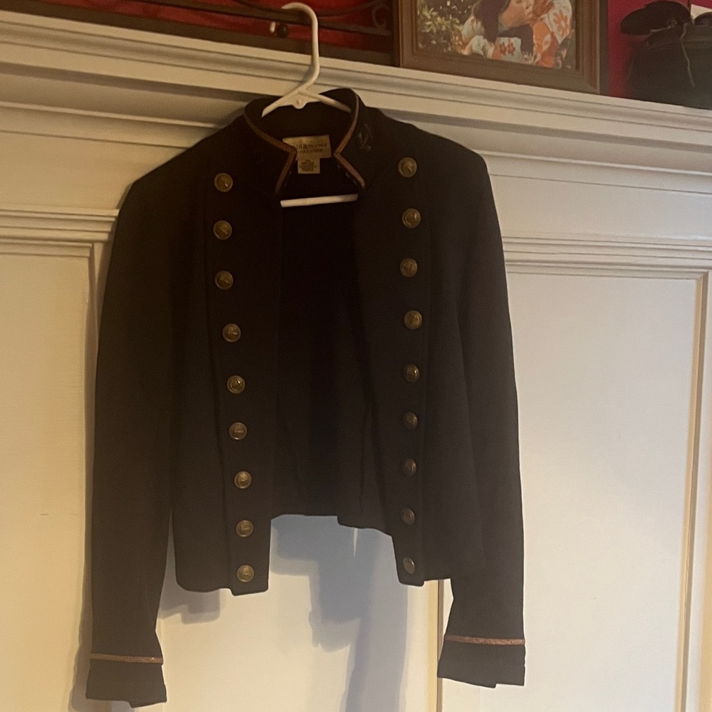 Ralph Lauren Denim & Supply vintage Black cotton Blazer with Gold Buttons